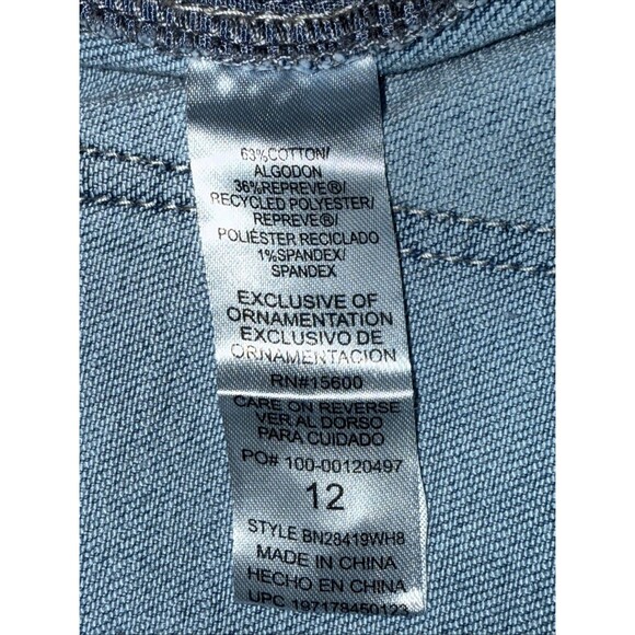 DEMOCRACY Carpenter Style High Waist Wide Leg Jean Ab Technology Stretch Size 12 - Picture 9 of 11